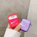 ナイキAirpods proケースエアポッツプロクリアストラップ付き紛失防止 充電対応 キズ防止