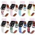 流行りルイヴィトンApple watch 9/8/Se2/Ultra/7 交換バンド レザー製 小花柄 38/40/42/44mm LV モノグラムアップルウォッチバンドスライド式 芸能人愛用