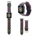 流行りルイヴィトンApple watch 9/8/Se2/Ultra/7 交換バンド レザー製 小花柄 38/40/42/44mm LV モノグラムアップルウォッチバンドスライド式 芸能人愛用