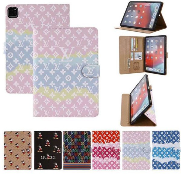 LV GUCCI ブランドiPad手帳型ケース通販 ルイヴィトンiPad pro 12.9インチケース上質レザーいれお洒落グッチipad mini1/2/3/4/5保護カバー ディズニー 可愛絵柄を付い ipad 全世代適用メンズ レディース