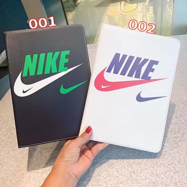 綺麗 Nike ロゴ付き ブランド 新登場 白黒 iPad Proケース シンプル風 保護カバー TPU nike iPadケース 送料無料 iPad Air4ケース