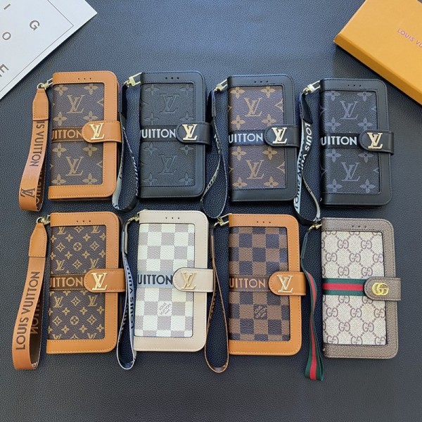 ルイヴィトン Gucci グッチ Lv ブランド手帳型バッグ型iphone 15 14 pro maxカバーiphone 15 14 plus samsung S23 Ultra SC-52D s23 plusケースギャラクシーs23ケースハイブランド galaxy s23ケース