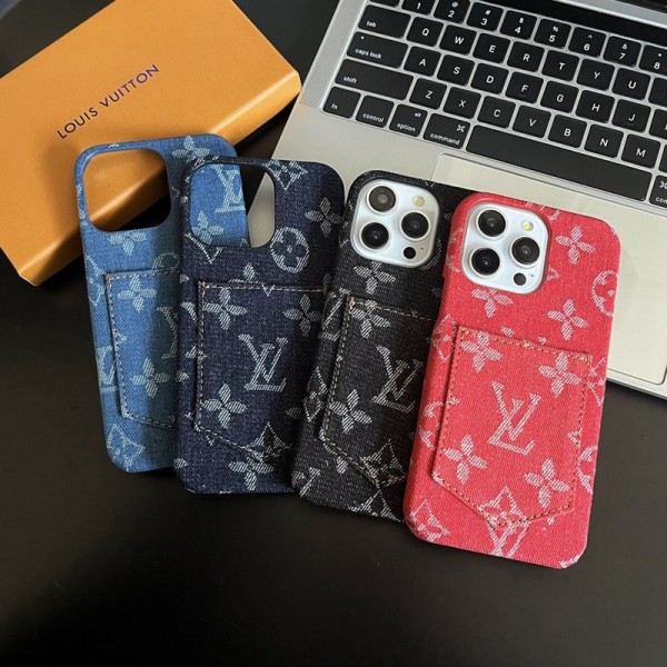 Lv ルイヴィトンiphone14 16 pro 15 plusケースブランドカード入れ韓国風