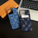 Lv ルイヴィトンiphone14 16 pro 15 plusケースブランドカード入れ韓国風