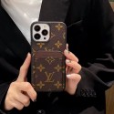 ルイヴィトン iphone15proケースハイブランドlouis vuitton カードポケット付き収納 アイフォン15pro max/14plus/15カバー 豊か色選択