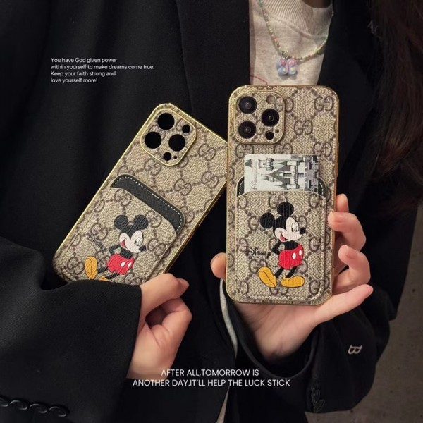 Gucci グッチiphone14 16 pro 15 plusケースブランドカード入れハイブランドiphone14pro/16 15plusカバーア