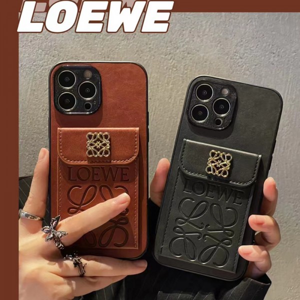 LOEWE ロエベ手帳型バッグ型samsung S24 Ultraケースギャラクシーs23ケースハイブランドiphone 15 14 pro maxカバーGalaxy S23 S22ケース