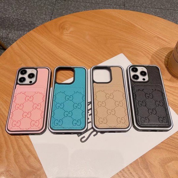 グッチGucciブランドiphone15/14pro maxケース カードポケット付き収納 iphone15+/14/14plus/14proカバー 男女兼用人気 