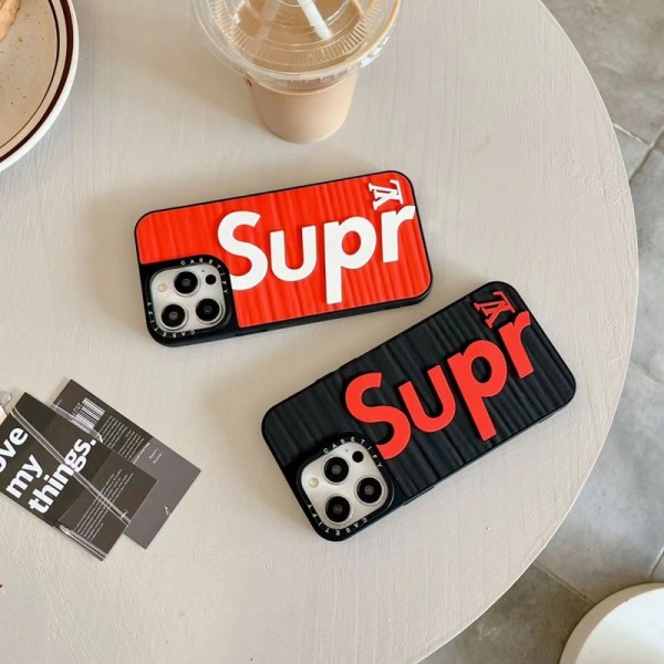 シュプリーム Supreme iphone14 15 ultraケースブランドルイビトン 高品質シリコンiphone15 14pro maxケース