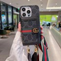 グッチ iphone 15+/14proケースブランドGucci 定番ロゴ iphone14/14plus/14pro maxケースカードポケット付き収納トラップ付き便利 Galaxy S22/S22+/S22Uケース女性向け