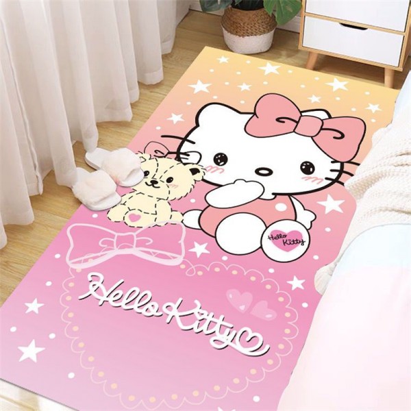 HelloKittyカーペットリビングティータペストリー寝室ベッドサイドタペストリー地敷き可愛い姫たっぷり子供部屋畳敷き