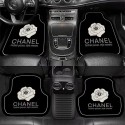 シャネル/Chanel 自動車用フロアマット通用じゅうたん かわいい椿の花のフロアマット 汚れ防止滑り止め保護マット 車用マットの4点セット