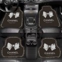 シャネル/Chanel 自動車用フロアマット通用じゅうたん かわいい椿の花のフロアマット 汚れ防止滑り止め保護マット 車用マットの4点セット