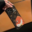 Lv ルイヴィトンiphone14 16 pro 15 plusケース かわいいアニマル柄 ブランドiphone14pro/16 15plusカバー韓国風