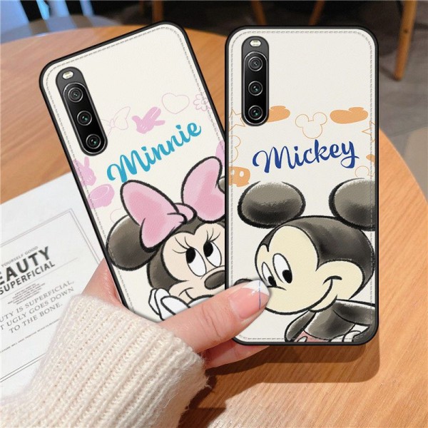 ディズニーiphone 15携帯ケース油絵ミッキーミニー Disney galaxy s 24/23皮柄ケース落下防止iphone 14保護カバー適用