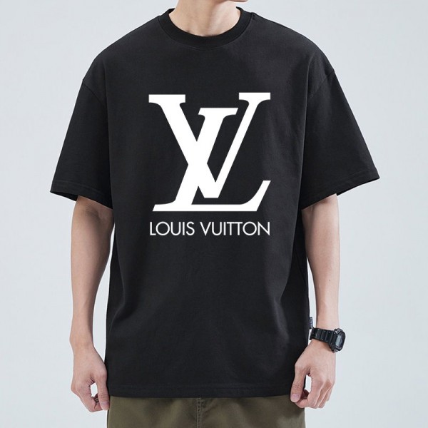 ルイ ヴィトン/LV 新型純綿半袖Tシャツ男女カップルカジュアルゆったりファッション