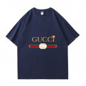 gucciグッチ 花模様 純綿半袖Tシャツ男女カップルカジュアルゆったりファッション