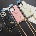 Chanel シャネルiphone14 15 pro 15 plusケースブランドカード入れハイブランドiphone15pro/14/13カバー韓国風iphone14/13/15pro maxケースレディース斜め掛けハイブランドアイフォン15ケース