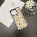 エムシーエムiphone14/15 plusケースブランドMCM iphone15/14pro/15pro max/12/11ケースに対応 小銭や銀行カードを入れることができます