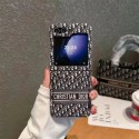 ディオール/Dior バッグはサムスンGalaxy zflip 5携帯ケース折りたたみ画面個性Z Flip 6保護カバーflip 6高級zflip 3カードプラグインflip 4皮質全バッグ潮牌flip 5を適用