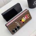 フェンディ/FENDI&ディズニー/Disney サムスンGalaxy ZFold 6折りたたみスマホケース潮札泡ミッキーマウスの皮紋入りダブルFカップルカートゥーン新型